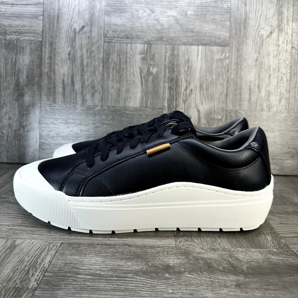 Dr Scholls Time Off Womens Black Platform Sneakers Shoes Size 8M Lace Up Low Top - Picture 2 of 9